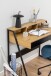 Schreibtisch >Reece< in Wildeiche; schwarz, MDF, Stahl - 100x88x50cm (BxHxT)