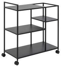 Servierwagen >Newcastle< in schwarz, Stahl - 78x85x40cm (BxHxT)