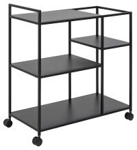 Servierwagen >Newcastle< in schwarz, Stahl - 78x85x40cm (BxHxT)