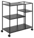 Servierwagen >Newcastle< in schwarz, Stahl - 78x85x40cm (BxHxT)