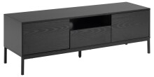 TV-Board >Seaford< in schwarz, MDF. Stahl -...