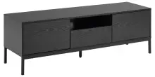 TV-Board >Seaford< in schwarz, MDF. Stahl -...