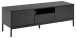 TV-Board >Seaford< in schwarz, MDF. Stahl - 140x45x40cm (BxHxT)