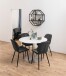 Esszimmerstuhl >Femke< (4er-Set) in Grau, Stoff, Stahl - 47,5x85x57,5cm (BxHxT)
