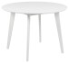 Esstisch >Roxby< in weiss, MDF, Rubberwood - 76x105cm (HxD)