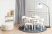 Esstisch >Roxby< in weiss, MDF, Rubberwood - 76x105cm (HxD)