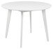 Esstisch >Roxby< in weiss, MDF, Rubberwood - 76x105cm (HxD)