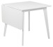 Klapptisch >Roxby< in weiss, MDF, Rubberwood - 80x76x80cm (BxHxT)