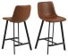 Barhocker >I_Oregon< (2er-Set) in cognac - 43,5x91,5x50 (BxHxT)
