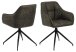 Armlehnstuhl >Brenda< in olivgrün, Polyester, Stahl - 58x84,5x54,5cm (BxHxT)