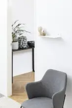 Wandboard >Joliet< in weiss, Stahl - 50x7x15cm (BxHxT)