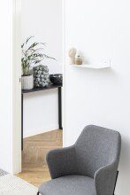 Wandboard >Joliet< in weiss, Stahl - 50x7x15cm (BxHxT)