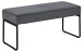 Polsterbank >Xenia< in Grau, Polyester, Stahl - 95x46x38cm (BxHxT)