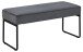 Polsterbank >Xenia< in Grau, Polyester, Stahl - 95x46x38cm (BxHxT)
