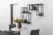 Wandregal >Geelong< (4-teilig) in schwarz, Stahl - 60x60x20cm (BxHxT)