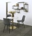 Wandregal >Geelong< (4-teilig) in schwarz, Stahl - 60x60x20cm (BxHxT)