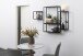 Wandregal >Geelong< (4-teilig) in schwarz, Stahl - 60x60x20cm (BxHxT)