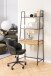 Regal-Schreibtisch >Seaford< in Wildeiche, MDF, Stahl - 77x174,5x36cm (BxHxT)