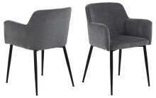 Armlehnstuhl >Karen< (2er-Set) in Grau, Polyester,...