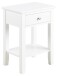 Nachtkonsole >Linnea< in weiss, MDF - 45x62,8x34cm (BxHxT)