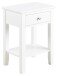 Nachtkonsole >Linnea< in weiss, MDF - 45x62,8x34cm (BxHxT)