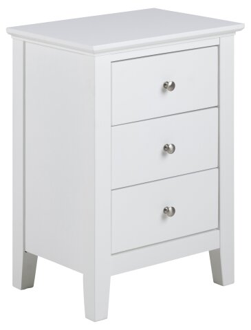 Nachtkommode >Linnea< in weiss, MDF - 45x62,8x34cm (BxHxT)