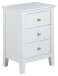 Nachtkommode >Linnea< in weiss, MDF - 45x62,8x34cm (BxHxT)