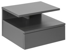 Nachtkommode >Ashlan< in Grau, MDF - 35x22,5x32cm (BxHxT)