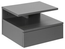 Nachtkommode >Ashlan< in Grau, MDF - 35x22,5x32cm (BxHxT)