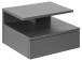 Nachtkommode >Ashlan< in Grau, MDF - 35x22,5x32cm (BxHxT)