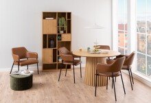Esstisch >Christo< in Eiche, MDF - 75x120cm (HxD)