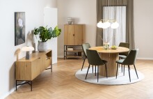 Sideboard >Jaipur< in Wildeiche, MDF, Stahl - 180x70x40cm (BxHxT)