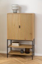 Mehrzweckschrank >Jaipur< in Wildeiche, MDF, Stahl...
