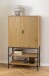 Mehrzweckschrank >Jaipur< in Wildeiche, MDF, Stahl - 80x140x40cm (BxHxT)