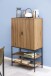 Mehrzweckschrank >Jaipur< in Wildeiche, MDF, Stahl - 80x140x40cm (BxHxT)