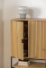 Mehrzweckschrank >Jaipur< in Wildeiche, MDF, Stahl - 80x140x40cm (BxHxT)