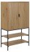 Mehrzweckschrank >Jaipur< in Wildeiche, MDF, Stahl - 80x140x40cm (BxHxT)