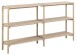 Standregal >Braidwood< in Eiche weiss pigmentiert, MDF - 169x88,4x30cm (BxHxT)
