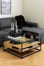 Couchtisch >Randolf< in Wildeiche; schwarz, MDF,...