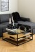 Couchtisch >Randolf< in Wildeiche; schwarz, MDF, Stahl - 80x40x80cm (BxHxT)
