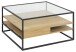 Couchtisch >Randolf< in Wildeiche; schwarz, MDF, Stahl - 80x40x80cm (BxHxT)
