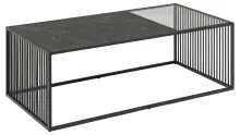 Couchtisch >Strington< in schwarz, Glas, MDF, Stahl...