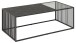 Couchtisch >Strington< in schwarz, Glas, MDF, Stahl - 120x40x60cm (BxHxT)