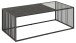 Couchtisch >Strington< in schwarz, Glas, MDF, Stahl - 120x40x60cm (BxHxT)