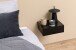 Nachttisch >Avignon< in schwarz, MDF - 37x13x32cm (BxHxT)