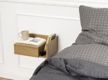 Nachtkommode >Ashlan< in Wildeiche, MDF -...