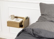 Nachtkommode >Ashlan< in Wildeiche, MDF - 40x16,5x32cm (BxHxT)