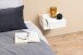 Nachtkommode >Ashlan< in weiss, MDF - 40x16,5x32cm (BxHxT)