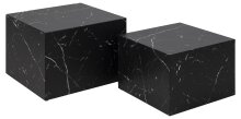 Satztisch >Dice< (2-teilig) in schwarz, MDF - 58x40x58cm (BxHxT)
