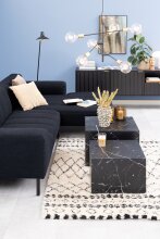 Satztisch >Dice< (2-teilig) in schwarz, MDF - 58x40x58cm (BxHxT)